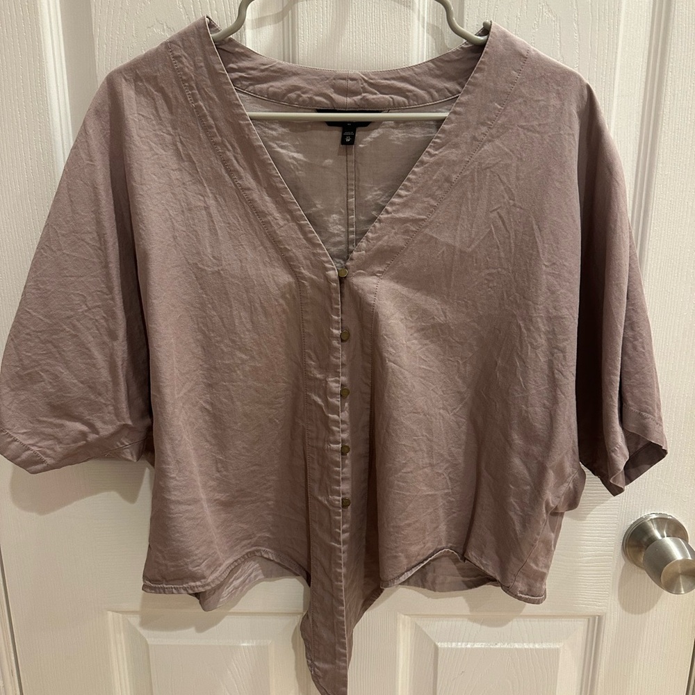 Express Mauve Relaxed Button Down Shirt